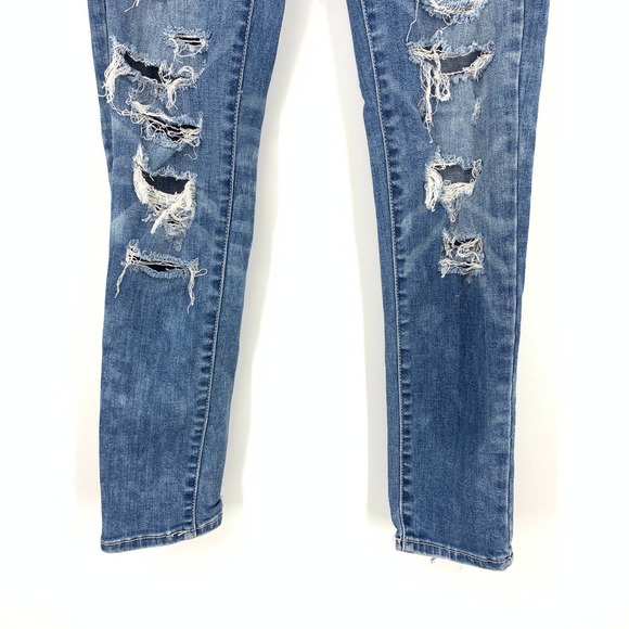 AEO Jegging Ankle Distressed Skinny Jeans Size 2 - Picture 4 of 11